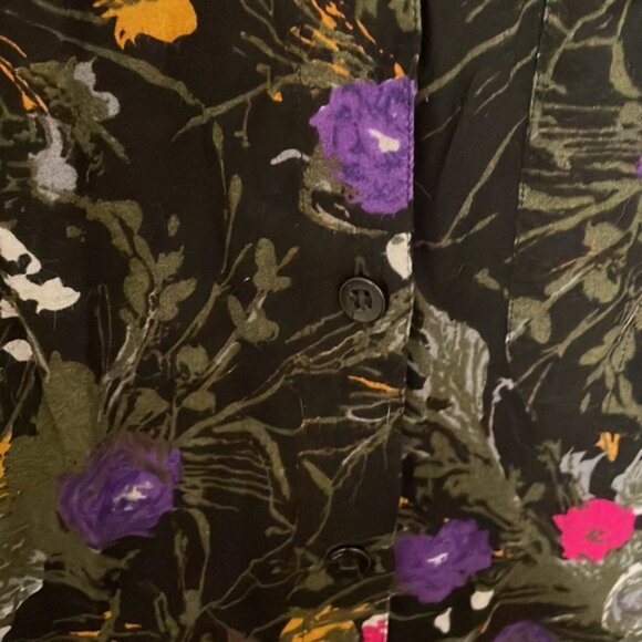 Vintage Ever Blue Floral Button Front Shirt - Picture 5 of 7